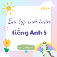 Bài tập cuối tuần tiếng Anh lớp 5 Global Success Tuần 1