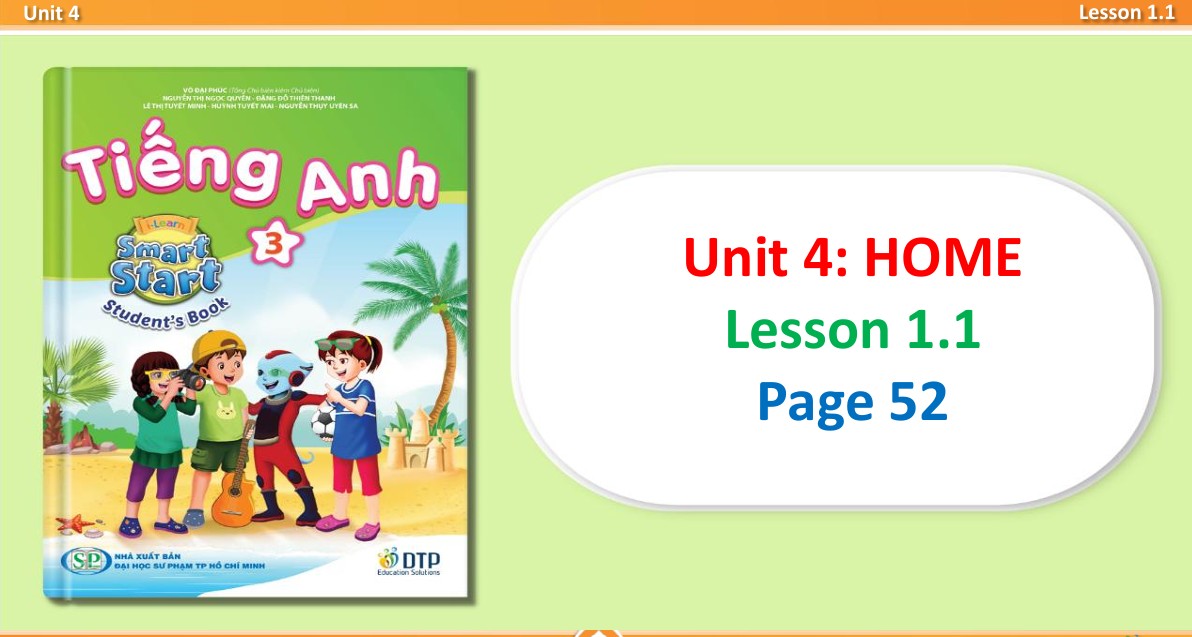 Bài giảng điện tử tiếng Anh 3 i-Learn Smart Start Unit 4