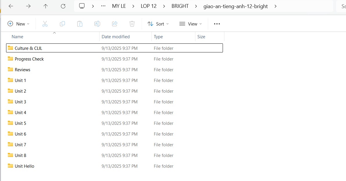 Giáo án tiếng Anh 12 Bright