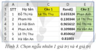 Giải Chuyên đề Tin học 12 Cánh diều bài 1: Hàm tổ hợp, hàm ngẫu nhiên và lấy mẫu ngẫu nhiên
