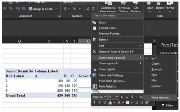 Giải Chuyên đề Tin học 12 Cánh diều bài 3: Dùng bảng pivot để phân tích thống kê