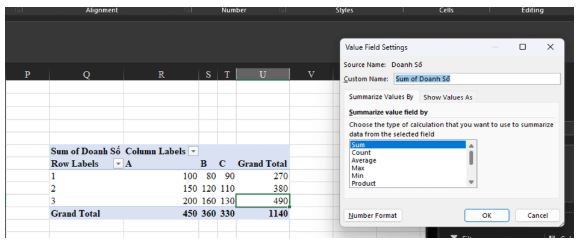 Giải Chuyên đề Tin học 12 Cánh diều bài 3: Dùng bảng pivot để phân tích thống kê
