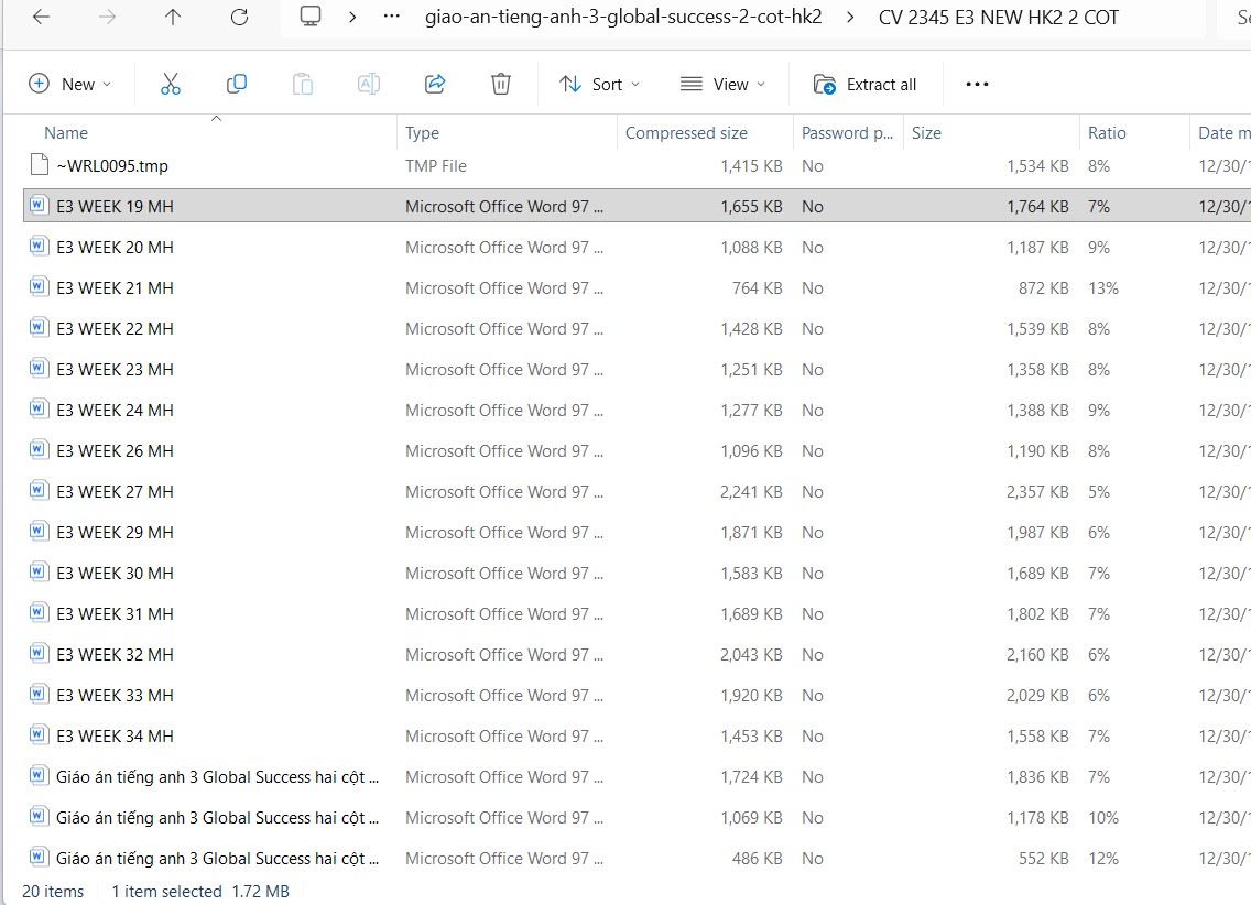 Giáo án tiếng Anh 3 Global Success HK2