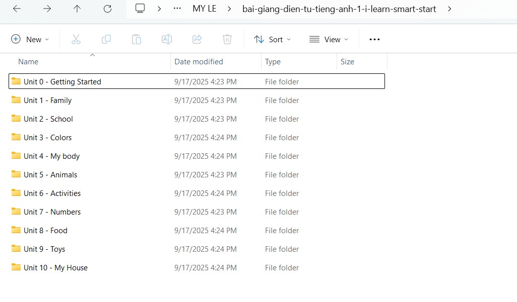 Bài giảng điện tử tiếng Anh 1 i-Learn Smart Start