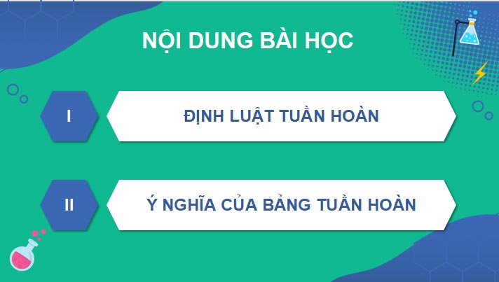 PowerPoint Hóa 10 Định luật tuần hoàn Ý nghĩa của bảng tuần hoàn các nguyên tố hóa học