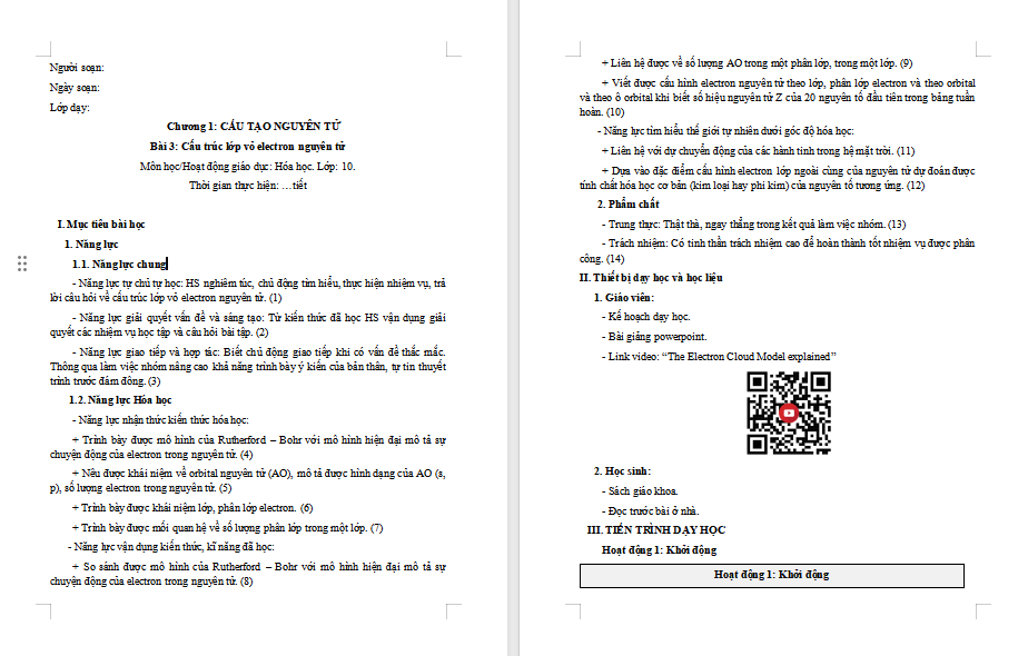 giáo án PowerPoint Hóa học 10 KNTT Bài 3