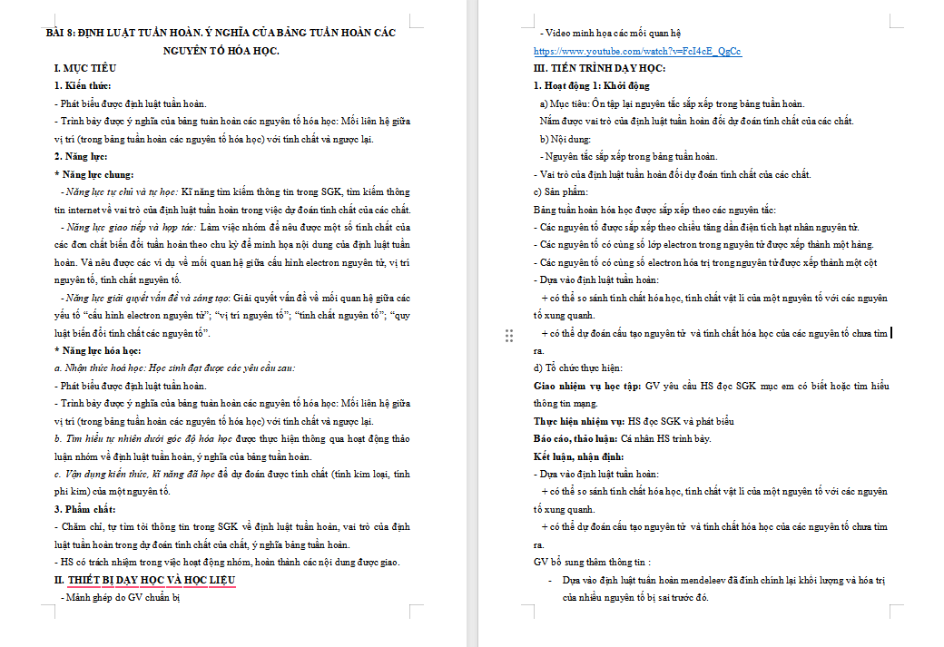 giáo án PowerPoint Hóa học 10 KNTT Bài 8