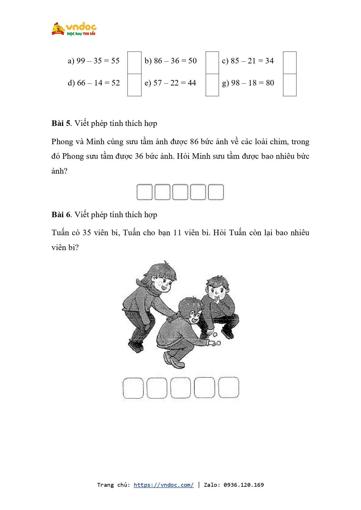 Bài tập cuối tuần môn Toán lớp 1 Tuần 28