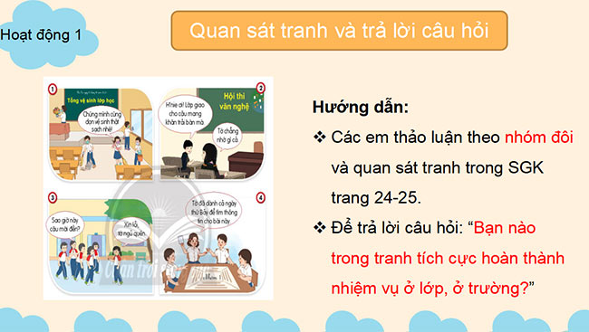 PowerPoint Đạo đức 3 Bài 5: Tích cực hoàn thành nhiệm vụ ở lớp, ở trường