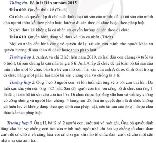 Giải Chuyên đề Kinh tế Pháp luật 11 Cánh diều bài 8