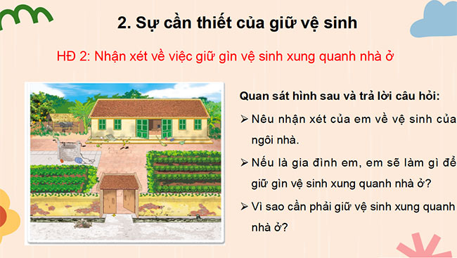 PowerPoint Tự nhiên và xã hội 3 Giữ vệ sinh xung quanh nhà ở
