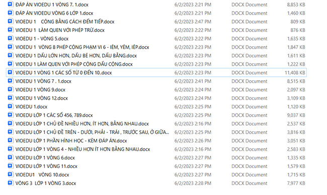 Bộ đề ôn luyện VioEdu lớp 1 mới nhất