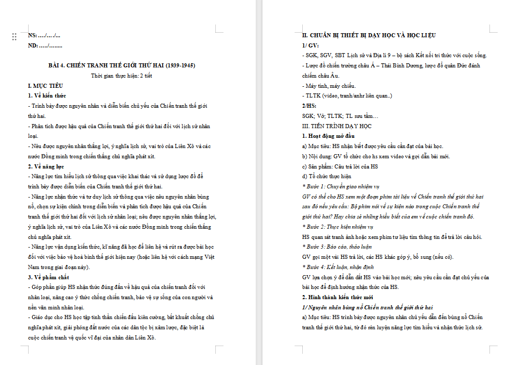 Chiến tranh thế giới thứ hai 1939 - 1945