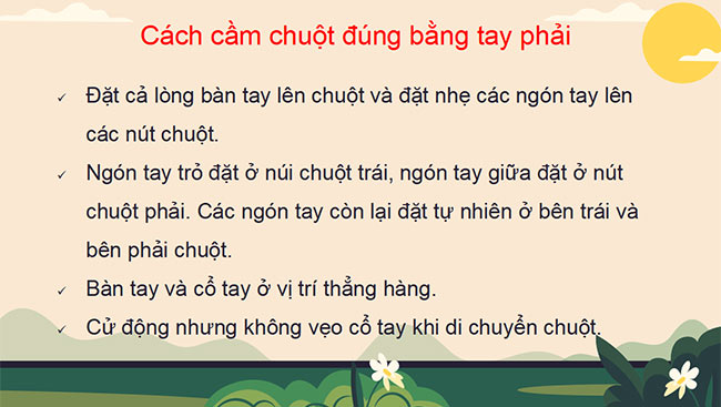 PowerPoint Tin học 3 Em tập sử dụng chuột