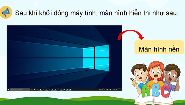 PowerPoint Tin học 3 Em bắt đầu sử dụng máy tính