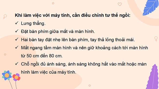 PowerPoint Tin học 3 Bảo vệ sức khỏe khi dùng máy tính