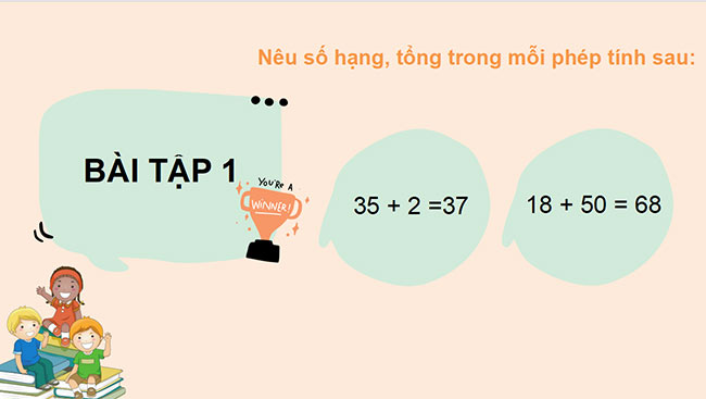 PowerPoint Toán 2: Số hạng - tổng