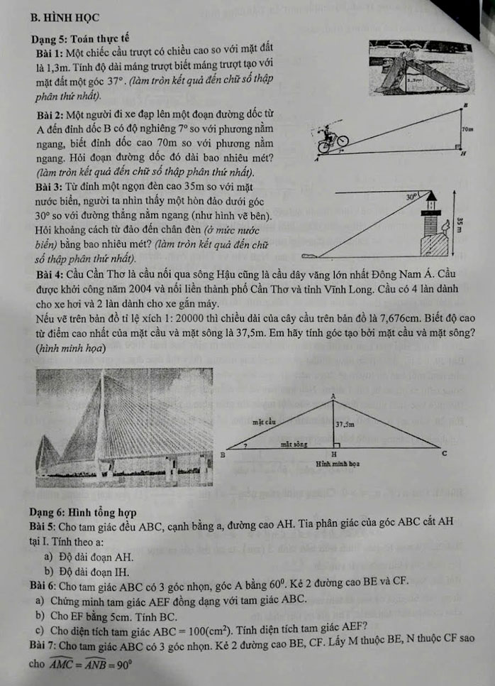 Đề cương ôn tập giữa kì I Toán 9 trường THCS Đoàn Thị Điểm năm 2025-2026