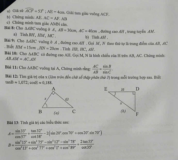 Đề cương ôn tập giữa kì I Toán 9 trường THCS Đoàn Thị Điểm năm 2025-2026