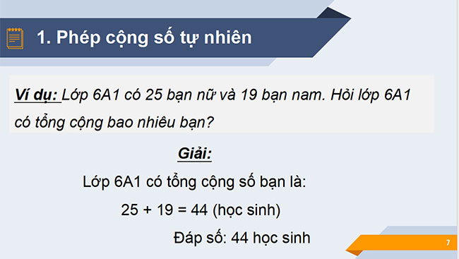 PowerPoint Toán 6 Bài 4: Phép cộng và phép trừ số tự nhiên