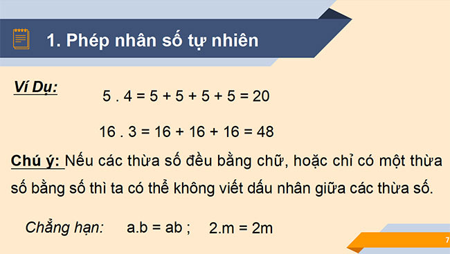 PowerPoint Toán 6 Bài 5: Phép nhân và phép chia số tự nhiên
