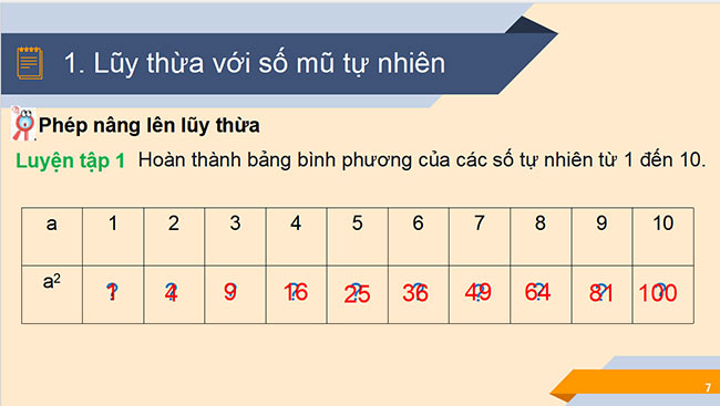 PowerPoint Toán 6 Bài 6: Lũy thừa với số mũ tự nhiên