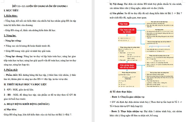 Giáo án Toán 6: Bài tập cuối chương I