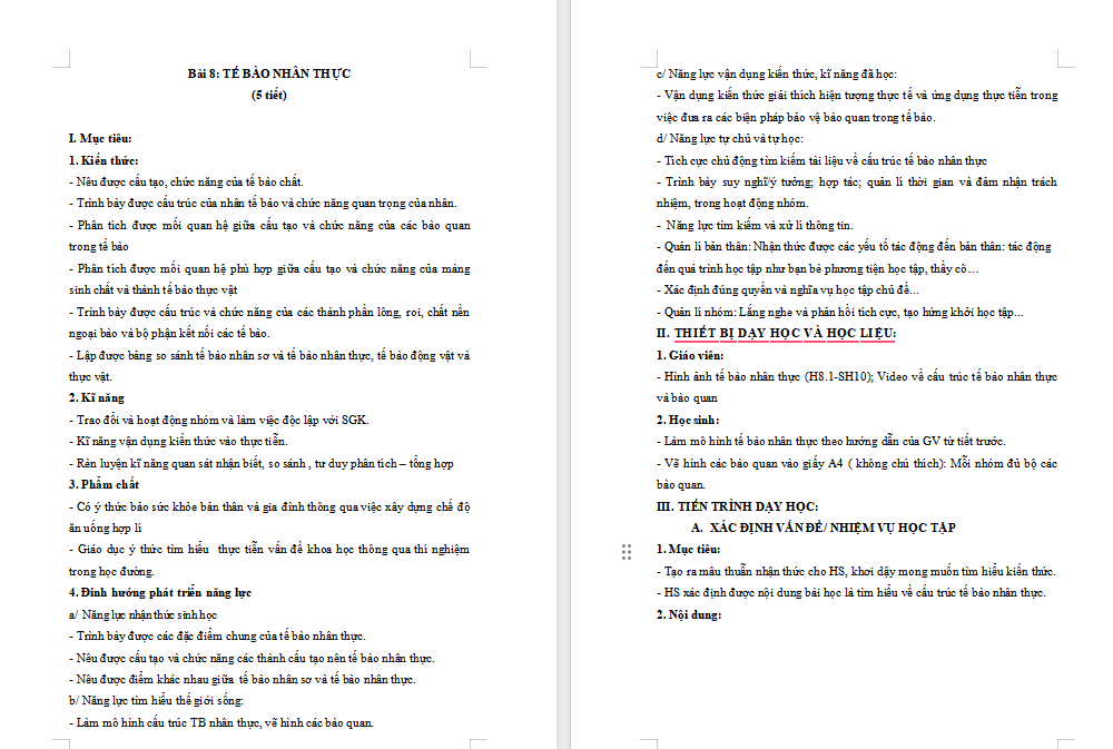 PowerPoint Sinh học 10 Kết nối Bài 8