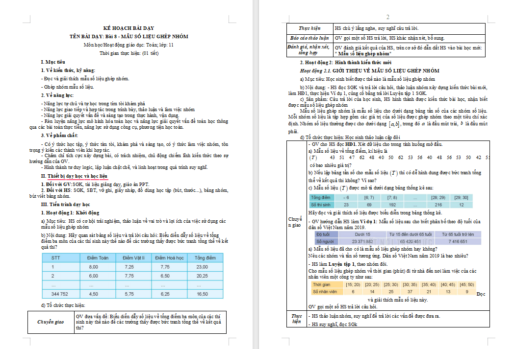 Giáo án PowerPoint Toán 11 Bài 8
