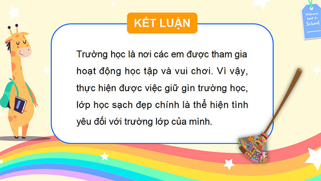 PowerPoint Tự nhiên và xã hội 2 Bài 9: Giữ vệ sinh trường học