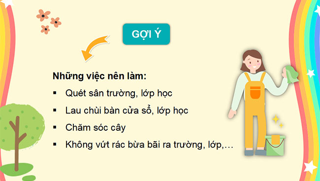 PowerPoint Tự nhiên và xã hội 2 Bài 9: Giữ vệ sinh trường học