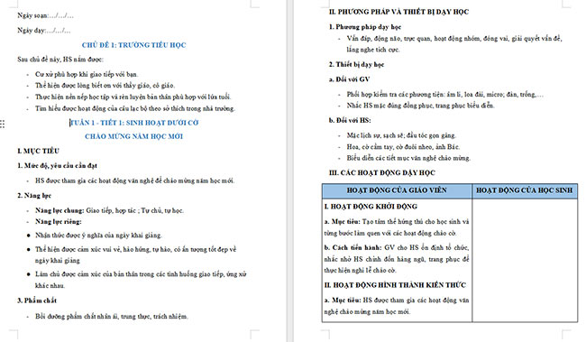 Giáo án Hoạt động trải nghiệm 2 Tuần 1