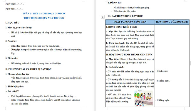 Giáo án Hoạt động trải nghiệm 2 Tuần 2