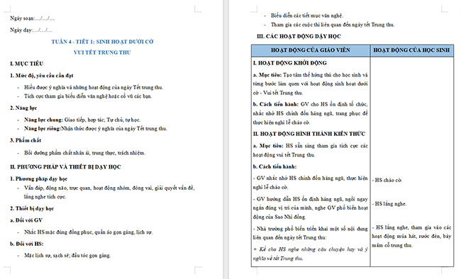Giáo án Hoạt động trải nghiệm 2 Tuần 4