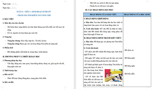 Giáo án Hoạt động trải nghiệm 2 Tuần 6