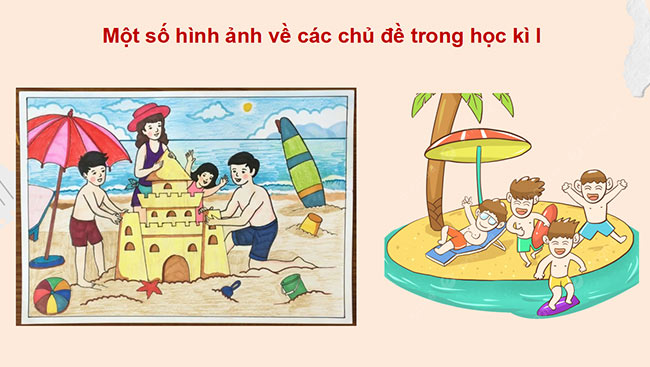 PowerPoint Mĩ thuật 5 Bài ôn tập: Cùng nhau ôn tập học kì 1