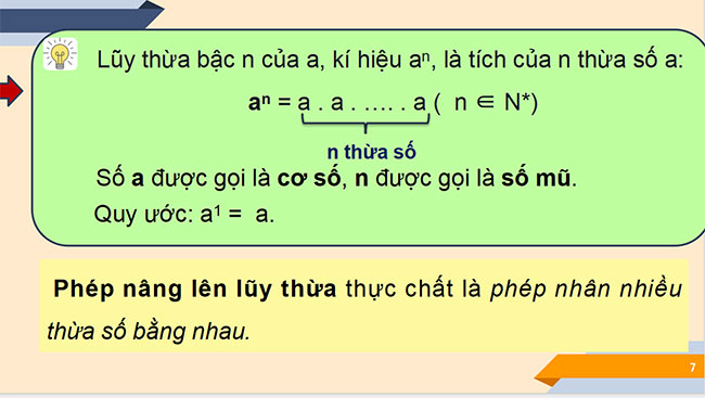 PowerPoint Toán 6 Bài 4: Lũy thừa với số mũ tự nhiên
