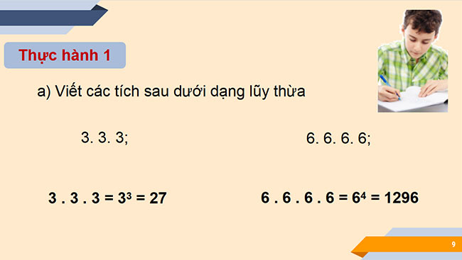 PowerPoint Toán 6 Bài 4: Lũy thừa với số mũ tự nhiên