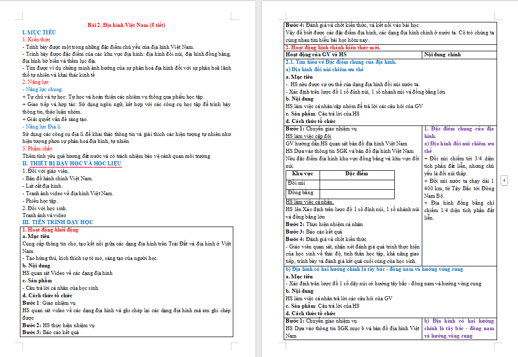 Giáo án Địa lí 8 Bài 2 Kết nối tiri thức