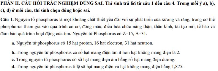 Đề thi giữa học kì 1 Hóa 10 Cánh diều