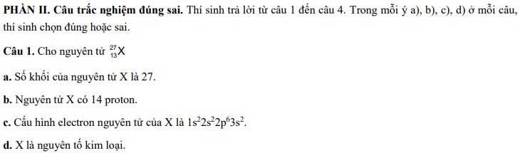 Đề thi giữa học kì 1 Hóa 10 Cánh diều