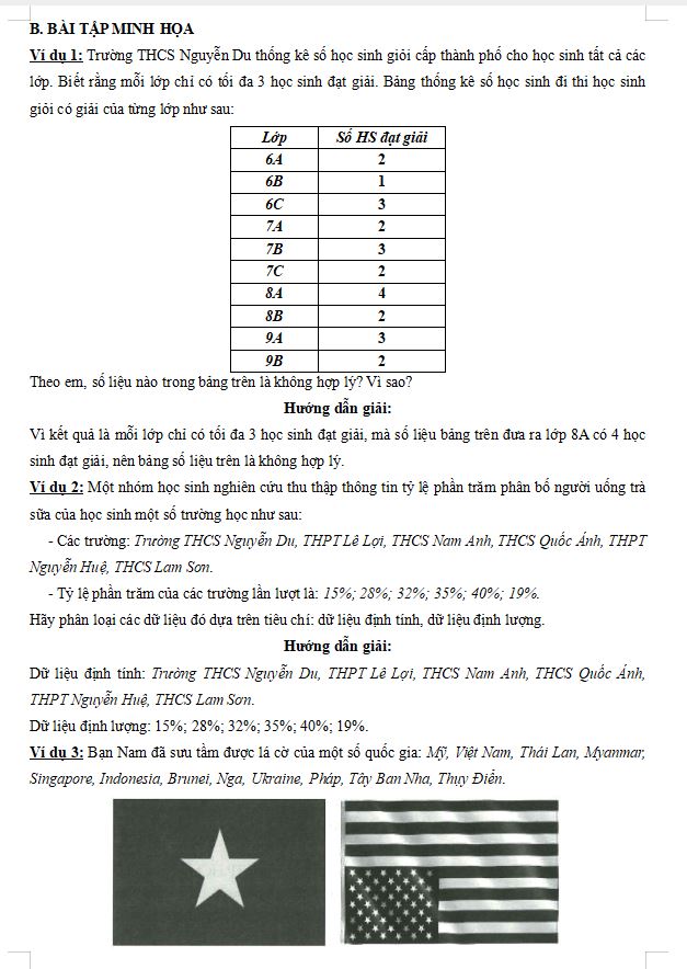 Các dạng toán về thu thập và phân loại dữ liệu Toán 8