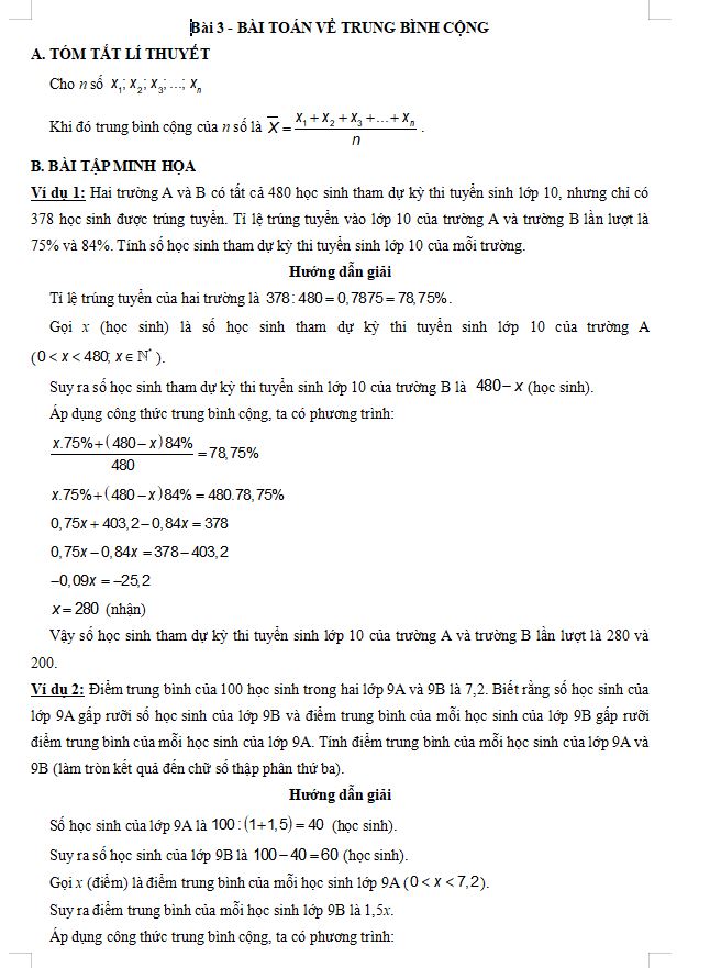 Các dạng toán về Tăng giá - giảm giá, lợi nhuận - lãi suất ngân hàng Toán 8