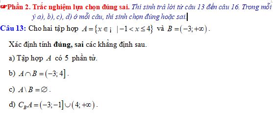 Bộ đề thi giữa học kì 1 môn Toán 10 sách CD