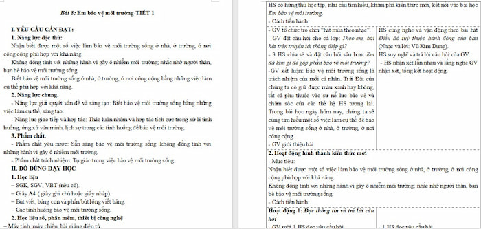 Giáo án Đạo đức 5 Em bảo vệ môi trường