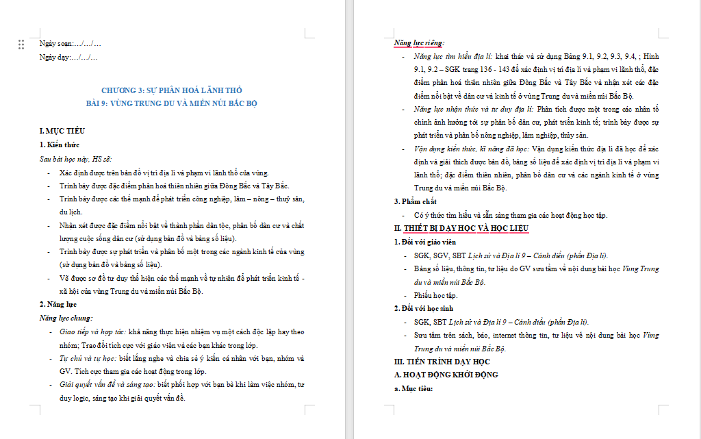 Giáo án PowerPoint Địa lí 9 Cánh diều Bài 9