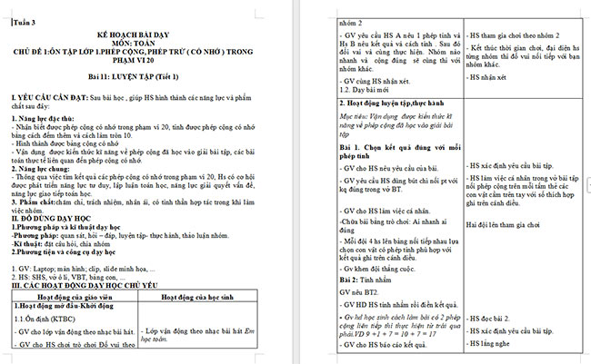 Giáo án Toán 2: Luyện tập trang 22