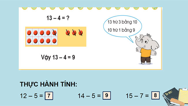 PowerPoint Toán 2: Phép trừ (có nhớ) trong phạm vi 20 (tiếp theo)