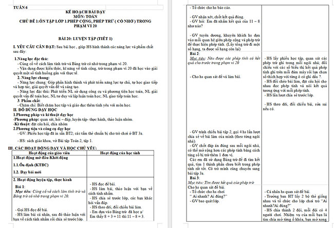 Giáo án Toán 2: Luyện tập trang 38