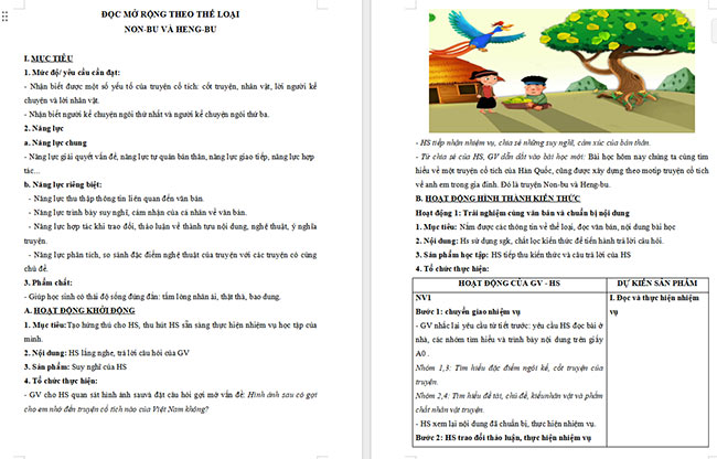 Giáo án Văn 6 Bài 2: Non-bu và Heng-bu